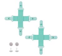 UFURMATE Bed Sheet Detangler, 2Pcs Blanket Dryer Clips and Pins, Useful Laundry Gadgets to Keep Bed Sheets/Blankets/Cloth from Tangling in Washer (Green)