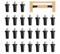 UFURMATE Black Spring Loaded Shutter Repair Pins, 24 Pcs Plastic Pins for Cabinet, Furniture, Shelf