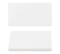 UFURMATE Blank Cover Wall Plate, 2Pcs 94 x 175 mm Screwless Snap-in Plastic Wall Hole Cover 2-Gang Blank Unused Device Outlet Cover (White/Heightened)