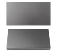 UFURMATE Blank Cover Wall Plate, 2Pcs 94 x 175mm Screwless Snap-in Plastic Wall Hole Cover 2-Gang Blank Unused Device Outlet Cover (Dark Gray/Heightened)