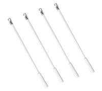 UFURMATE Blind Wand, 4Pcs 12.32 Inch White Window Blind Wands Fiberglass Vertical Blinds Pull Rods Blind Rod with Hook and Grip Blinds Replacement Part