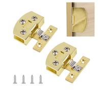 UFURMATE Cabinet Hinge, 2Pcs Gold Unilateral Adjustable Glass Door Clamp Hinges Zinc Alloy Side-Mount Pivot Hinges 90 Degree Bright Clip Hinge Replacement for 5-7mm Frameless Glass