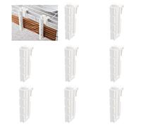 UFURMATE Cup Drying Hooks, 8Pcs Glass Bottle Drying Rack Hooks Shelf Basket Rack Hooks Bottle Drying Rack Stand Cup Holders for Dish Drainer Rack (White)