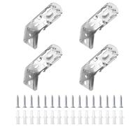 UFURMATE Curtain Brackets for Blinds, 4 Pcs Metal L- Shaped Brackets Honeycomb Blinds Bracket Snap Clips Side Mounting Blind Headrail Holder Replacements for Cellular Shades