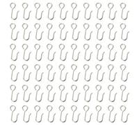 UFURMATE Curtain Track Hook, 60Pcs Stainless Steel Drape Wire Hooks S Shaped Small Curtain Hooks Curtain Rail Hooks for Ceiling Curtain Drapery Track
