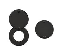 UFURMATE Door Viewer Cover, 2 Pcs Black Brass Security Door Cat Eye Covers Door Viewer Privacy Rotating Covers Peephole Viewer Protectors, Inner Diameter 16mm