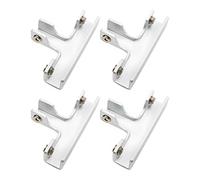 UFURMATE Glass Clamp, 4Pcs Aluminum Alloy T Shape Glass Clamp 3 Way Glass Cube Connectors Rimless Clip Holder for Fixing or DIY Fish Tank, Glass Display Cabinet, for 8-10mm Thickness