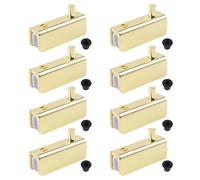 UFURMATE Glass Door Hinge, 8Pcs Frameless Glass Door Pivot Hinges Adjustable Cabinet Pivot Hinge Clip Replacement Kit, Fit 4-6mm Free-Swinging Glass (Gold)