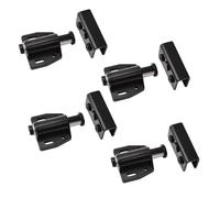 UFURMATE Glass Door Magnetic Catch Latch Closures, 4Set Push Open Adjustable Frameless Single Glass Door Magnetic Touch Latchs with Cabinet Clamp, Fit for 5-8mm Free-Swinging Glass Door (Black)