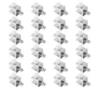 UFURMATE Glass Shelf Bracket, 24Pcs Adjustable Frameless Glass Shelf Bracket Pegs Supports Zinc Alloy Glass Clamp Clips with Expansion Pin for 3-8mm Thick Glass, Bright Chrome Plating