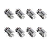 UFURMATE Glass Shelf Bracket, 8 Cylindrical Adjustable Mounts - Glass Clamp Holders, Single-Sided Supports for 6-10mm Acrylic (Polished Chrome)