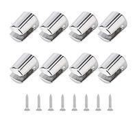 UFURMATE Glass Shelf Bracket, 8Pcs Wall Mounted Adjustable Glass Shelf Clamp Clips Polished Chrome Zinc Alloy Glass Clamp Brackets Supports Mounting Brace for 4-6mm Glass