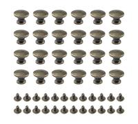 UFURMATE Mini Round Cabinet Knobs, 24Pcs Zinc Alloy Pull Handles Antique Bronze Cabinet Knobs for Jewelry Box, Gift Case(8 * 10mm)