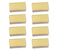 UFURMATE Non Magnetic Latch Clamp, 8Pcs Adjustable Frameless Glass Clip Rectangular Magnetic Door Touch Clamp Metal Glass Cabinet Latch Clamp for 3-6mm Thick Glass Door (Gold)
