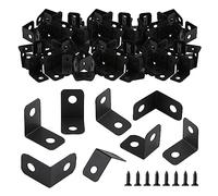 UFURMATE Picture Frame Corner Brackets, 100PCS Small L Shaped Brackets Black Iron Picture Frame Corner Braces Multifunctional Right Angle Brackets for Picture Mirror Artworks Frame