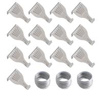 UFURMATE Picture Hanging Kit 13Pcs Picture Rail Hooks with 3 Rolls 3M Picture Wires Silver Picture Rail Hanging Hooks Picture Display Hanging System Accessories for Wall Picture, Exhibition