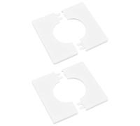 UFURMATE Pipe Wall Covers, 2Pcs 42mm Diameter ABS Plastics Square Escutcheon Plates Self-Adhesive Pipe Plate Covers Decorative Shower Pipe Covers for Pipe Tube Decoration (White)