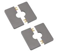 UFURMATE Pipe Wall Covers, 2Pcs ABS Plastics Square Escutcheon Plates Self-Adhesive Pipe Plate Covers Decorative Shower Pipe Covers for 22mm Diameter Pipe Tube Decoration (Gray)