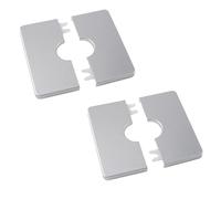UFURMATE Pipe Wall Covers, 2Pcs Plastic Square Escutcheon Plates Self-Adhesive Pipe Plate Covers Decorative Shower Pipe Covers, Fit Diameter 22mm/0.86in (Silver)