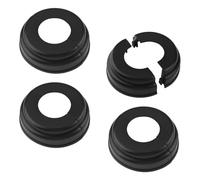 UFURMATE Round Post Base Cover, 4Pcs 1.6 Inch Plastic Deck Fence Base Cover Decorative Post Skirt for Stair Handrail (Black)
