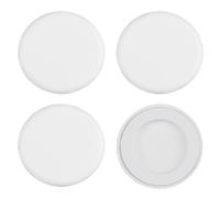 UFURMATE Round Wall Cover Plate 4Pcs 2-1/2" Plastic Screwless Blank Cover Plates Adhesive Electrical Covers for Wall Holes, Exposed Wires (White)
