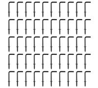UFURMATE Screw in Hooks, 50PCS 7/8" L Shaped Hooks Screw-in Wall Hooks Right Angle Hooks Self Tapping Screw Hooks for Indoor and Outdoor Hanging (Black)