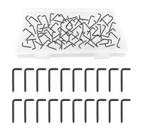 UFURMATE Screw in Hooks, 70Pcs M2.8 * 35mm L Shaped Hooks Shouldered Dresser Cup Hooks Right Angle Hooks Self Tapping Screw Hooks for Indoor and Outdoor Hanging (Black)