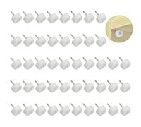 UFURMATE Shelf Pegs, 50Pcs Plastic Glass Wood Shelf Holder Pins Cabinet Shelf Support Pegs Shelf Bracket Nail Holder for Wardrobe, Showcase, Bookcase (White)