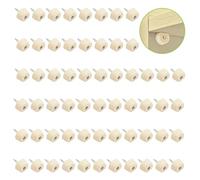 UFURMATE Shelf Pegs, 60Pcs Plastic Glass Wood Shelf Holder Pins Cabinet Shelf Support Bookshelf Pegs Shelf Bracket Nail Holder for Wardrobe, Showcase, Bookcase (Beige)