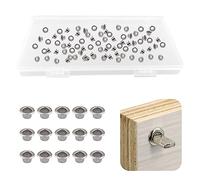 UFURMATE Shelf Pin Caps, 300PCS Nickel Plated Shelf Pin Sleeves with Hole Heavy Duty Shelf Pins Reinforcement Grommets for Bookshelf, Cabinet, Closet Shelves Bracket (5mm)