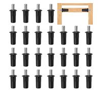 UFURMATE Spring Loaded Repair Pins, 25Pcs Plastic Iron Plantation Shutter Pins Cabinet Door Repair Pins Damper Replacement Repair Pins Cabinet Furniture Shelf Pins Support with Plastic Box