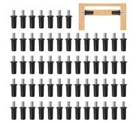 UFURMATE Spring Loaded Repair Pins, 72Pcs Dia. 6.7mm Plastic Iron Plantation Shutter Pins Cabinet Door Repair Pins Damper Replacement Repair Pins Furniture Shelf Pins Support (Black)