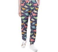 Ufuson Colored Dinosaurs Sweatpants for Men Yoga Athletic Lounge Jersey Trousers with Pockets