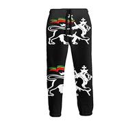 Ufuson Lion of Judah Rasta Flag Mens Sweatpants 3D Print Jogger Pants Casual Sportswear White
