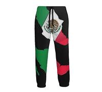 Ufuson Mexico Flag Mens Sweatpants 3D Print Mexican Jogger Pants Casual Sportswear