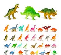 Ufyuayig 40-Piece Mini Dinosaur Figures Set - Dinosaur Toys | Assorted shapes and colours for party favours, diorama props, and desktop decorations. Smooth edges and sturdy PVC build.
