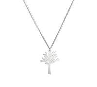UFZKOOEP Leafless Tree Necklace, Family Tree of Life Pendant Necklace, Stainless Steel Leafless Tree Pendant Necklace,Jewelry Gift for Women Girls (Silver)