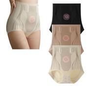 UFZKOOEP Shaping Shorts Made of Ice Silk and Ion Fibres, Shaping Shorts for Tummy Control, Shaping Shorts for Butt Lifting Shaping with High Waist (3 Pieces, A, 2XL (80-90 kg))