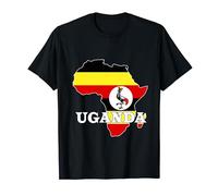 Uganda Africa Ugandan Roots Map Ugandan Pride Ugandan Flag T-Shirt