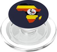 Uganda Flag Africa Continent Silhouette Gift for Ugandans PopSockets PopGrip for MagSafe