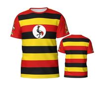 Uganda Flag Ugandans 3D Print Patriotic T Shirt Tees Tops Sport Soccer Shirts Multicolor