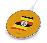 Uganda Map Flag Funny Wireless Charger 10W Fast Charging Pad Compatible with iPhone Galaxy