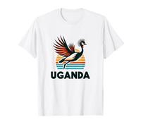 Uganda - Uganda Logo - Ugandan Grey Crowned Crane T-Shirt