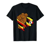 Ugandan Flag Handfist Power Ugandan Roots Uganda T-Shirt