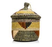 Ugandan storage baskets | Ethnic lidded baskets, Ethical African basket with lid (Mini 18cm)