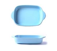 UGCER Ceramic Baking Dish with Double Handles, Series Bake Rectangular Baking Pans Versatile Oven-to-Table Bakeware for Cooking, Lasagna, Casseroles,Blue