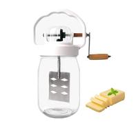 UGCER Manual Butter Churner, 1.5L Hand Crank Butter Maker with Glass Jar, Stainless Steel Gears & Wooden Handle, for Home, Kitchen, and Baking