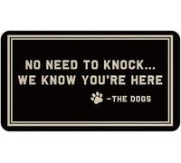 ugdgvco No Need to Knock We Know You're Here Flower Doormat Funny Welcome Mat Floor Mat Rug Outdoor Front Door Bathroom Mats Indoor 16x24 Inch