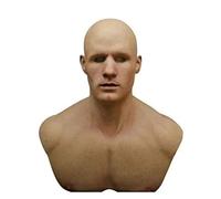 UGDOUS American TV series Deadly Poison Master Old White Mask Bald Old Man Latex Head Cover(Red B)