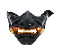 UGDOUS Demon Prajna Cosplay Mask Halloween Devil Oni Samurai Ghost Horror Hard Resin Face Masks Adult(B)